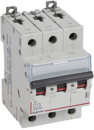 Выключатель автоматический Legrand DX3-E 6000 3п 13А C 10кА фото Выключатель автоматический Legrand DX3-E 6000 3п 13А C 10кА картинка